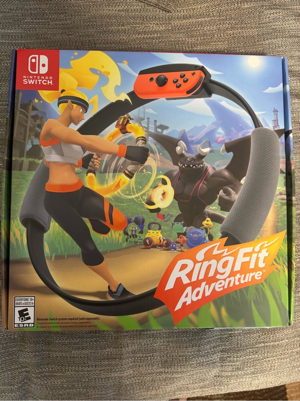Nintendo Ring Fit Adventure Ring with Black Ring and Orange Joy-Con